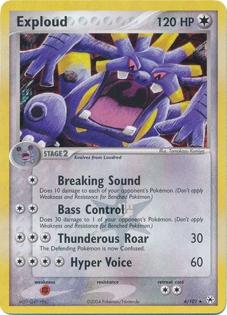 Exploud - 6/101 - Holo Rare - Reverse Holo | EX Hidden Legends