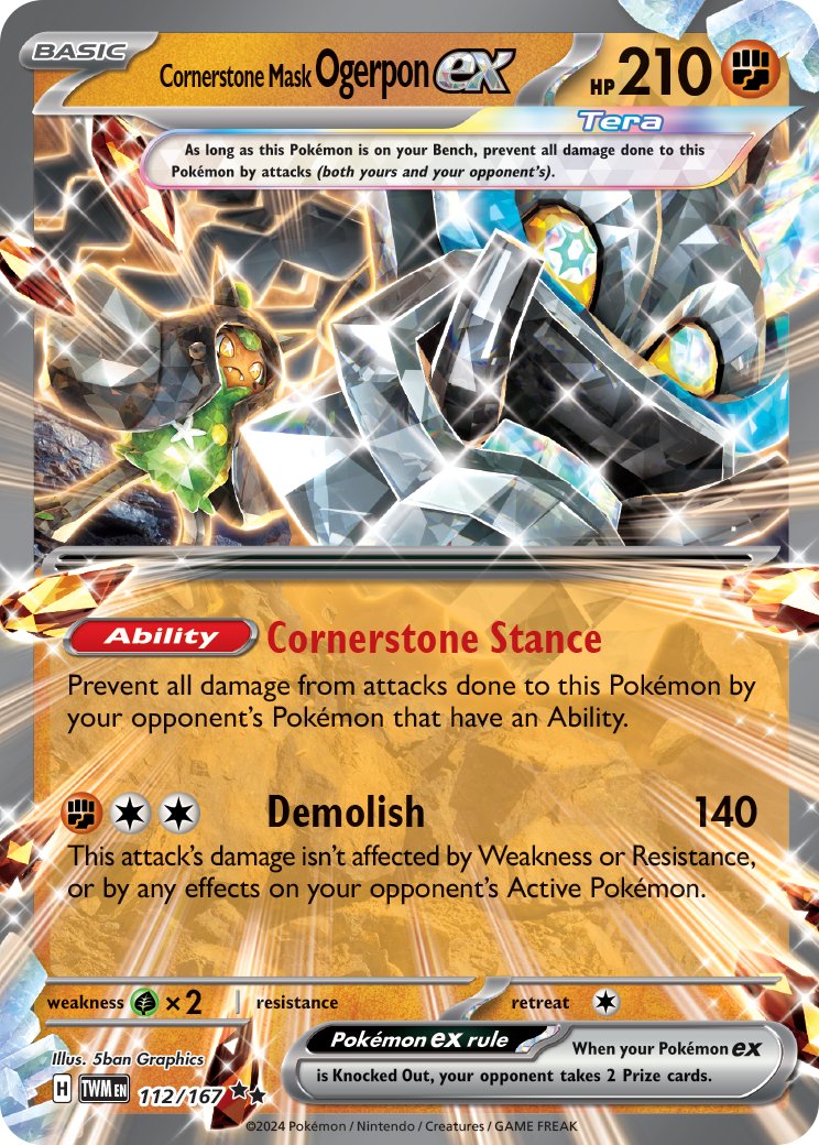Cornerstone Mask Ogerpon ex - 112/167 | SV - Twilight Masquerade
