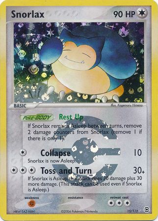 Snorlax - 15/112 - Holo Rare - Reverse Holo | EX FireRed & LeafGreen