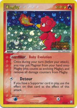 Magby - 24/109 - Rare - Reverse Holo | EX Team Rocket Returns