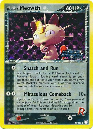 Rocket's Meowth - 46/109 - Reverse Holo | EX Team Rocket Returns