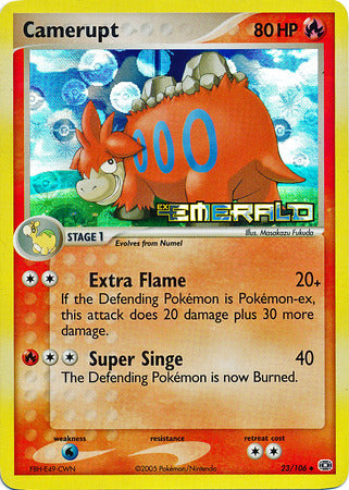 Camerupt - 23/106 - Uncommon - Reverse Holo | EX Emerald