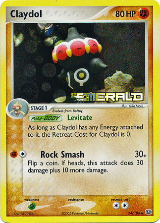 Claydol - 24/106 - Uncommon - Reverse Holo | EX Emerald