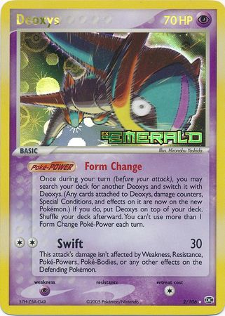 Deoxys (Speed) - 2/106 - Holo Rare - Reverse Holo | EX Emerald