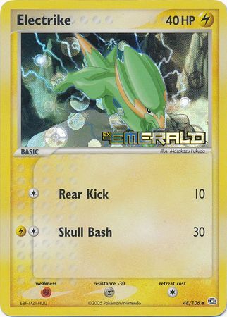 Electrike - 48/106 - Common - Reverse Holo | EX Emerald