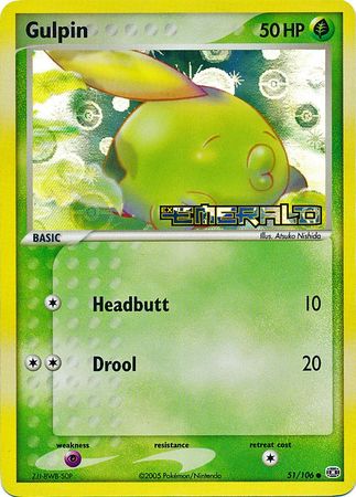 Gulpin - 51/106 - Common - Reverse Holo | EX Emerald