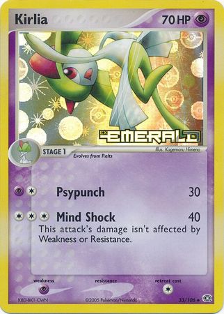 Kirlia - 33/106 - Uncommon - Reverse Holo | EX Emerald