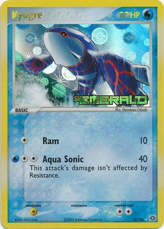 Kyogre - 6/106 - Holo Rare - Reverse Holo | EX Emerald