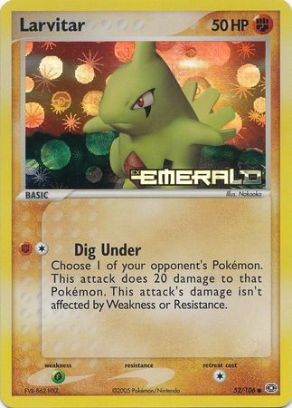 Larvitar - 52/106 - Common - Reverse Holo | EX Emerald