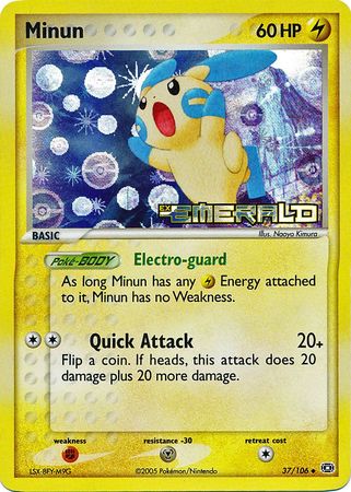 Minun - 37/106 - Uncommon - Reverse Holo | EX Emerald