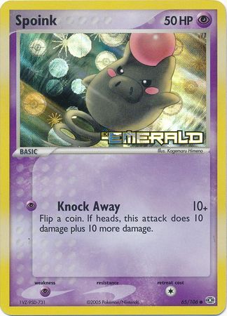 Spoink - 65/106 - Common - Reverse Holo | EX Emerald