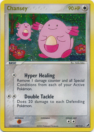 Chansey - 20/115 - Rare - Reverse Holo | EX Unseen Forces