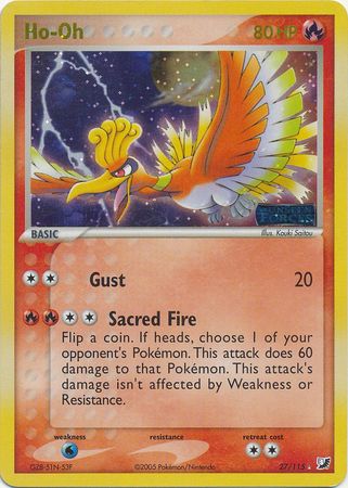 Ho-oh - 27/115 - Rare - Reverse Holo | EX Unseen Forces