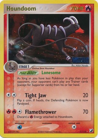 Houndoom - 7/115 - Holo Rare - Reverse Holo | EX Unseen Forces