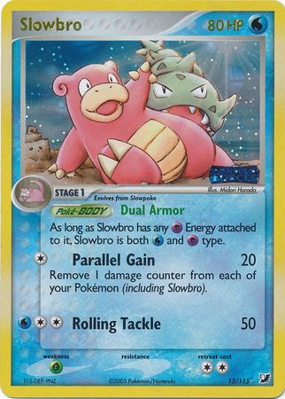 Slowbro - 13/115 - Holo Rare - Reverse Holo | EX Unseen Forces