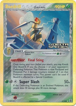 Beedrill (Delta) - 1/113 - Holo Rare - Reverse | EX Delta Species