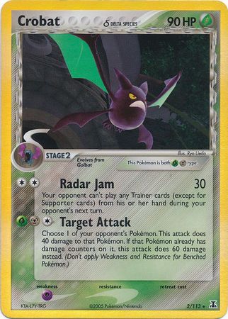 Crobat (Delta) - 2/113 - Holo Rare - Reverse Holo | EX Delta Species