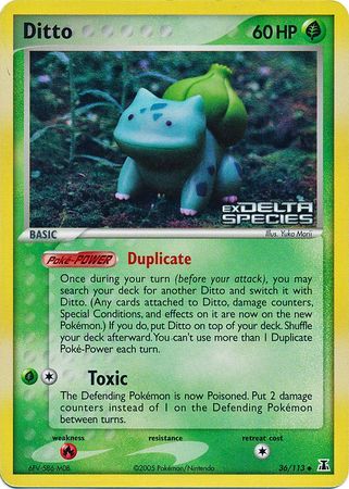 Ditto - 36/113 - Uncommon - Reverse Holo | EX Delta Species