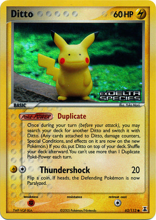 Ditto - 63/113 - Common - Reverse Holo | EX Delta Species