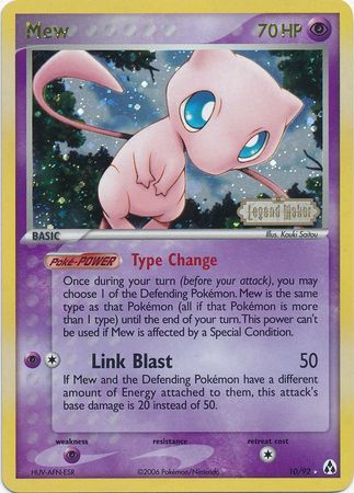Mew - 10/92 - Holo Rare - Reverse Holo | EX Legend Maker