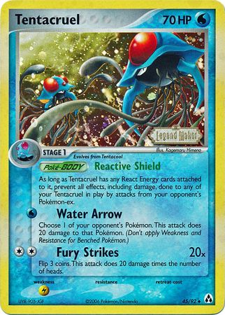Tentacruel - 45/92 - Uncommon - Reverse Holo | EX Legend Maker