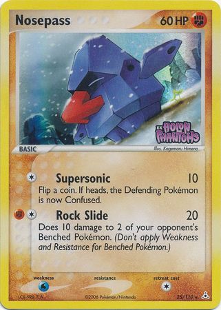 Nosepass - 25/110 - Rare - Reverse Holo | EX Holon Phantoms