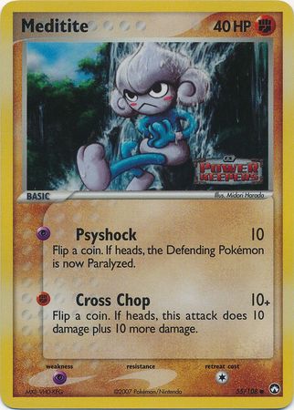 Meditite - 55/108 - Common - Reverse Holo | EX Power Keepers