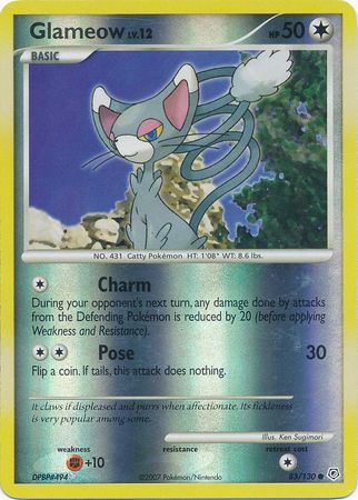 Glameow - 83/130 - Common - Reverse Holo | Diamond and Pearl