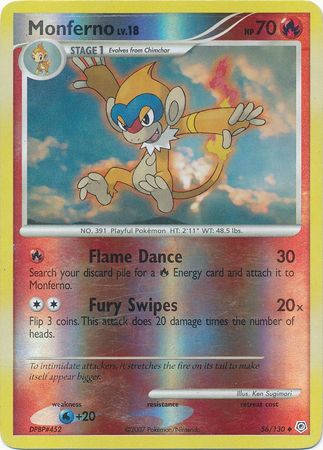 Monferno - 56/130 - Uncommon - Reverse Holo | Diamond and Pearl