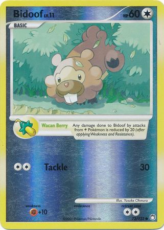 Bidoof - 73/123 - Common - Reverse Holo | Mysterious Treasures