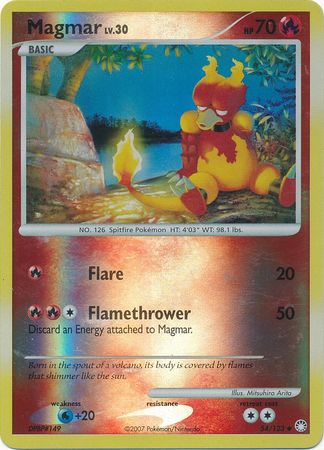 Magmar - 54/123 - Uncommon - Reverse Holo | Mysterious Treasures