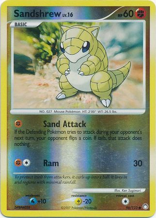 Sandshrew - 96/123 - Common - Reverse Holo | Mysterious Treasures