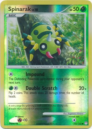 Spinarak - 103/123 - Common - Reverse Holo | Mysterious Treasures
