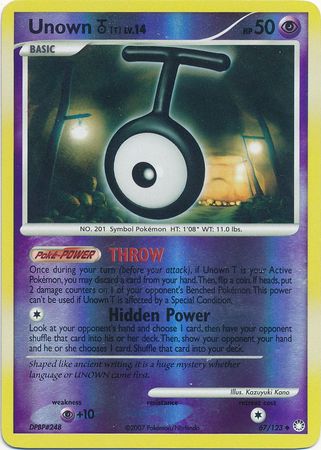 Unown T - 67/123 - Uncommon - Reverse Holo | Mysterious Treasures