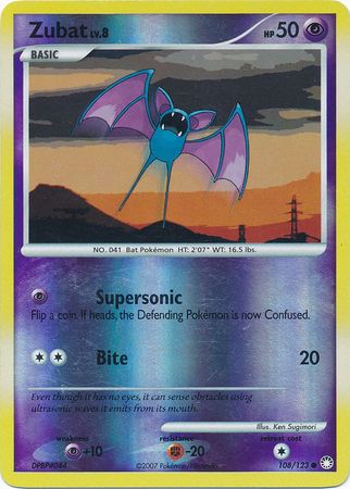 Zubat - 108/123 - Common - Reverse Holo | Mysterious Treasures