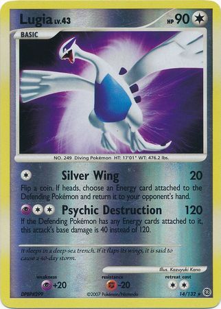 Lugia - 14/132 - Holo Rare - Reverse Holo | Secret Wonders