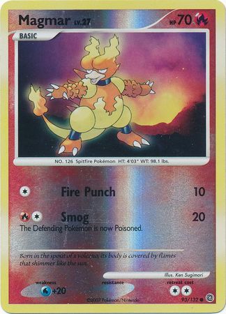 Magmar - 93/132 - Common - Reverse Holo | Secret Wonders
