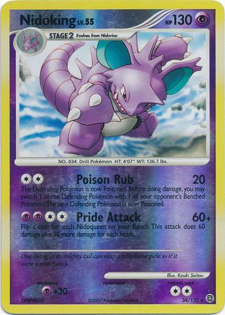 Nidoking - 34/132 - Rare - Reverse Holo | Secret Wonders