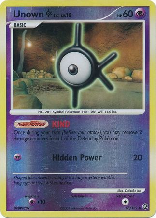 Unown [K] - 68/132 - Uncommon - Reverse Holo | Secret Wonders