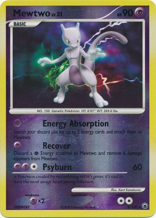 Mewtwo - 9/100 - Holo Rare - Reverse Holo | Majestic Dawn