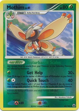 Mothim - 42/100 - Uncommon - Reverse Holo | Majestic Dawn