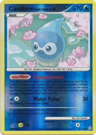 Castform Rain Form - 49/146 - Reverse Holo | Legends Awakened