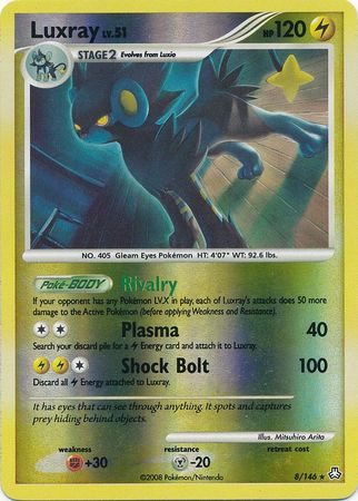 Luxray - 8/146 - Holo Rare - Reverse Holo | Legends Awakened