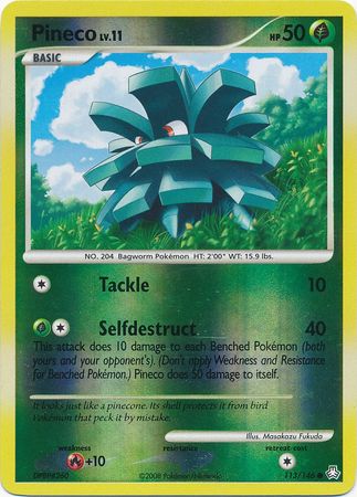 Pineco - 113/146 - Common - Reverse Holo | Legends Awakened