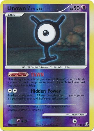 Unown Y - 81/146 - Uncommon - Reverse Holo | Legends Awakened