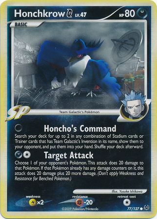 Honchkrow [G] - 77/127 - Common - Reverse Holo | Platinum