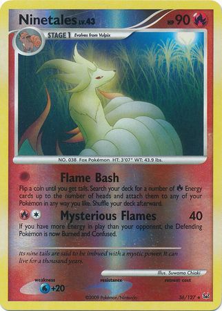 Ninetales - 36/127 - Rare - Reverse Holo | Platinum