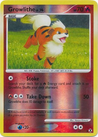 Growlithe - 63/111 - Common - Reverse Holo | Rising Rivals