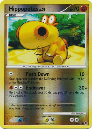 Hippopotas - 64/111 - Common - Reverse Holo | Rising Rivals