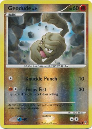 Geodude - 105/147 - Common - Reverse Holo | Supreme Victors